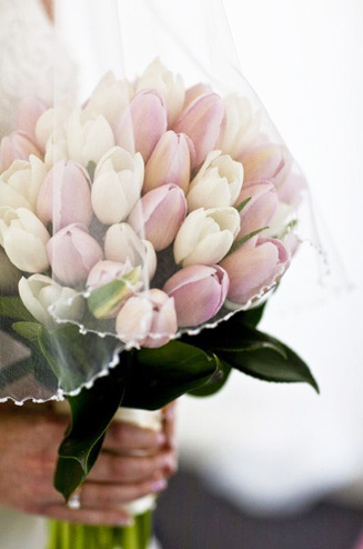  Букет невесты из тюльпанов