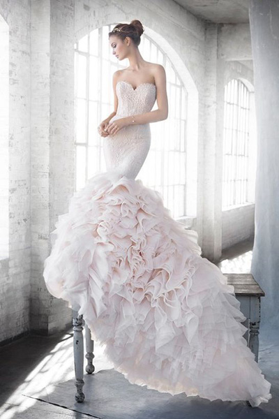 свадебное платье русалка
