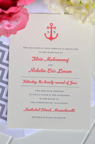  Приглашения на морскую свадьбу