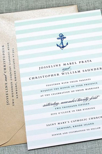  Приглашения на морскую свадьбу