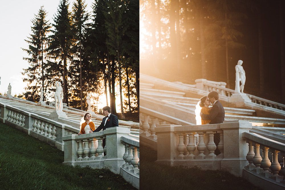 свадебная фотосессия в Петергофе