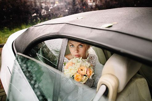 свадебные фотографии с машиной