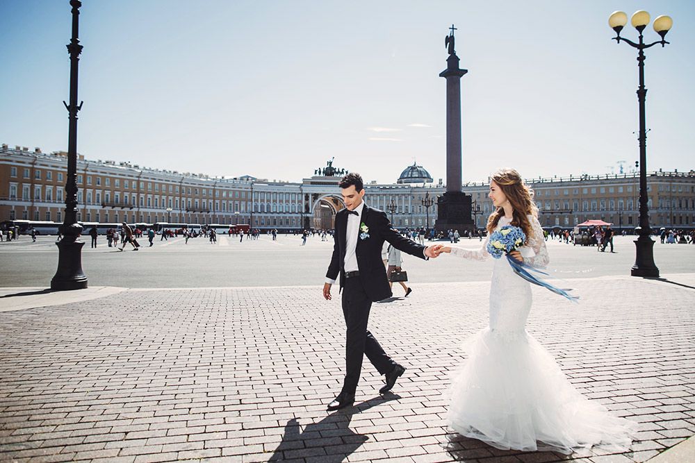 свадебная фотосессия Дворцовая площадь