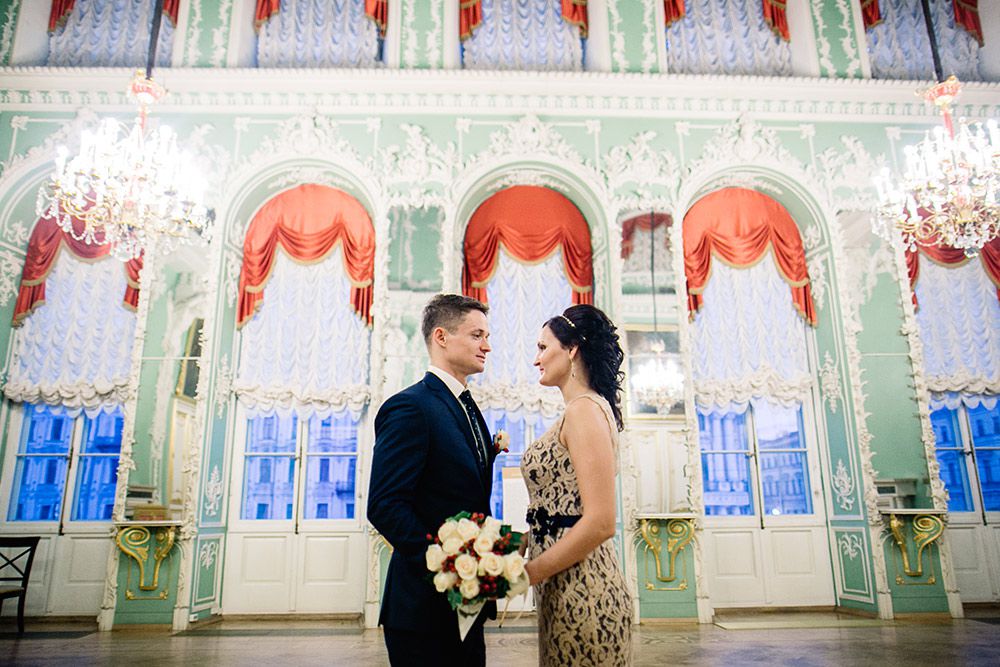 Свадебная фотосессия в Строгановском дворце