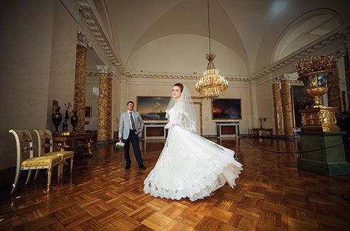 свадебная фотосессия в Александровском дворце