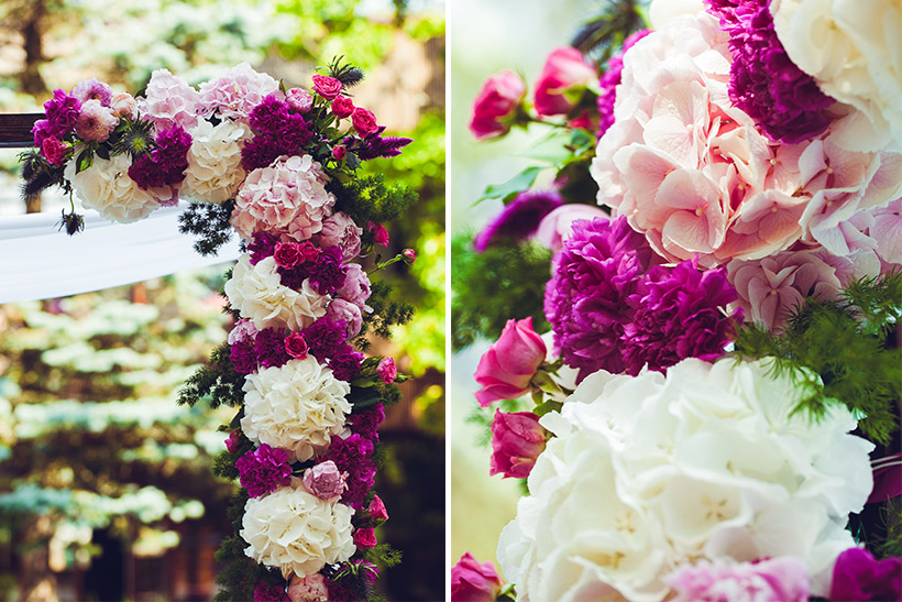 Цветы на свадебной арке