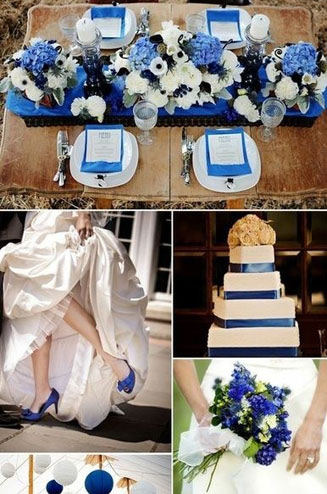 свадьба в  синем цвете