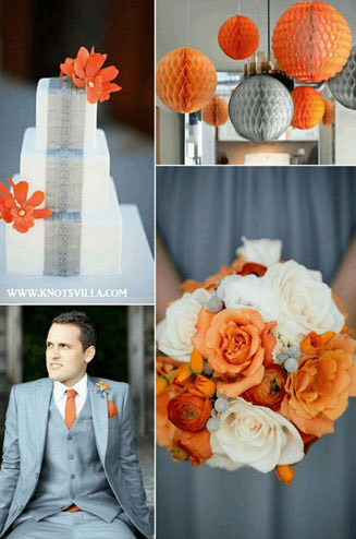 свадьба в оранжевом цвете